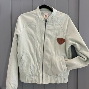 Pale Green corduroy Bomber Jacket